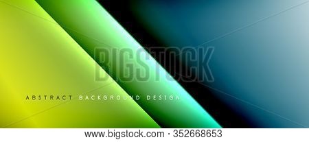 Straight lines with shadows and light on gradient background. Trendy simple fluid color gradient abstract background with dynamic straight shadow line effect. Illustration For Wallpaper, Banner