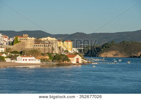 View Of Vila Nova De Milfontes With River Mira, In Portugal