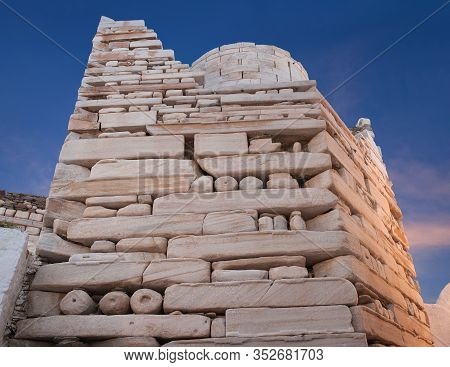 Ancient Frankish Castle On Paros Island, Cyclades, Greece