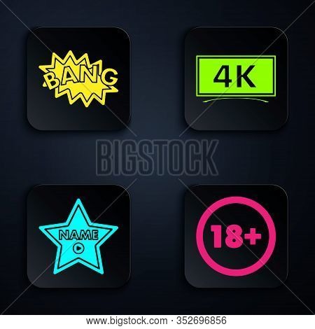 Set Under 18 Years, Bang Boom Text Speech Bubble Balloon , Hollywood Walk Of Fame Star On Celebrity 