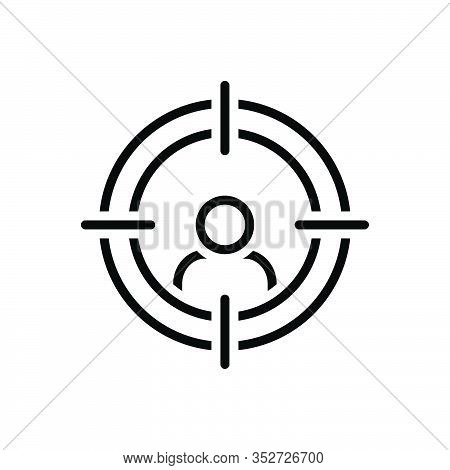 Black Line Icon For Head-hunting Head Huting Destination Purpose Ambition Archery Archer Concentrati