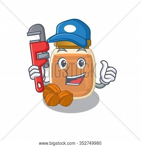 A Cute Picture Of Walnut Butter Working As A Plumber
