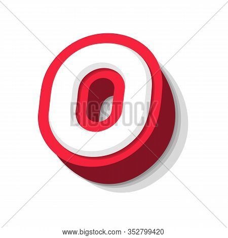 3d Bold Funny Number 0, Heavy Type For Modern Super Hero Monogram, Prize Logo, Comic Graphic, Fun An