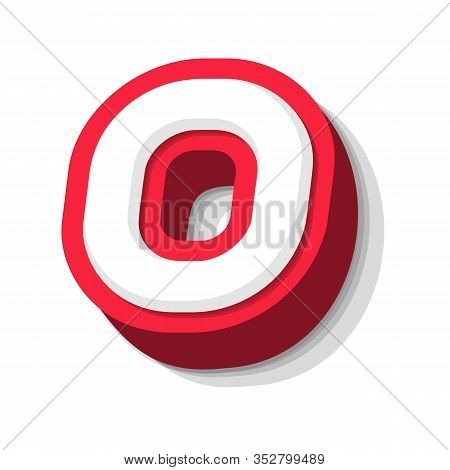 3d Bold Funny Letter O, Heavy Type For Modern Super Hero Monogram, Prize Logo, Comic Graphic, Fun An