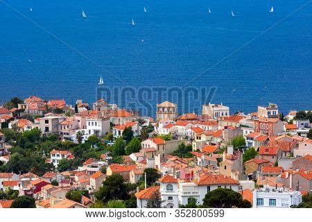 Aerial View Of Malmousque, District Of 7th Arrondissement Of Marseille , In Sub-district Of Endoume,