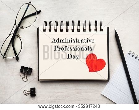 Secretaries Day And Admin Day. Greeting Card.