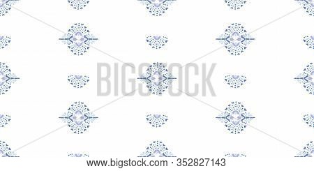 Geometric Mosaic On The Tile. Ethnic Pattern. Seamless Ehnic Carpet African Pattern. Aztec Style.