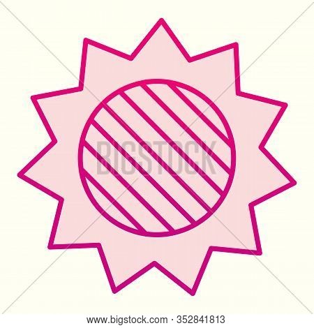 Solar Eclipse Line Icon. Full Lunar Spot On Sun In Skyscape. Astronomy Vector Design Concept, Outlin