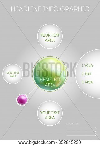 Vector Template With Two 3d-effect Metaballs, Portrait Orientation