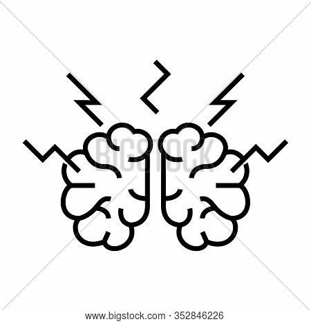 Difficult Decition Line Icon, Concept Sign, Outline Vector Illustration, Linear Symbol.