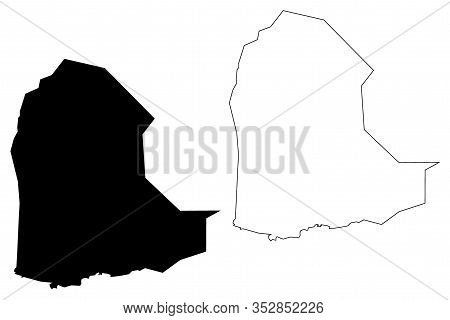 Dikhil Region (republic Of Djibouti, Horn Of Africa, Gulf Of Aden) Map Vector Illustration, Scribble