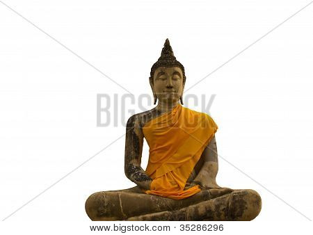 Vanha temppeli Buddha-patsas