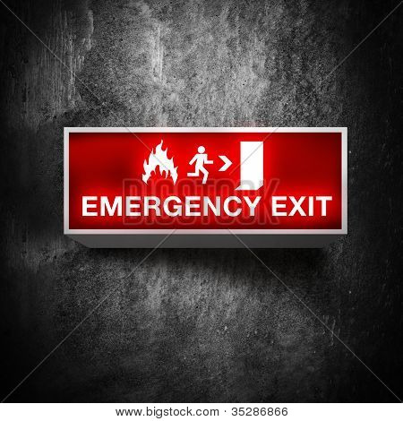 Emergency Exit Sign
