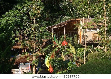 Eine exotische bungalow