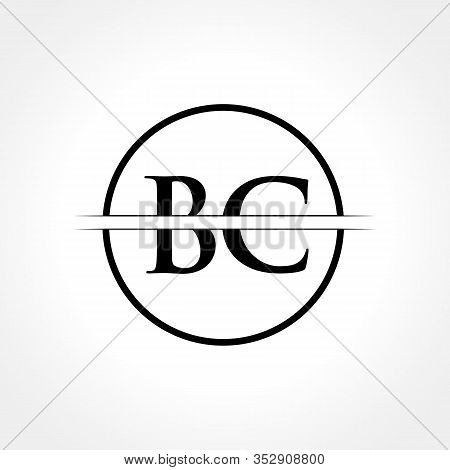 Initial Black Letter Bc Logo With Creative Circle Typography Vector Template. Creative Abstract Lett