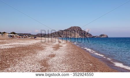 Afandou Beach, Pebble Beach, Mediterranean Sea, Rhodes, Greece