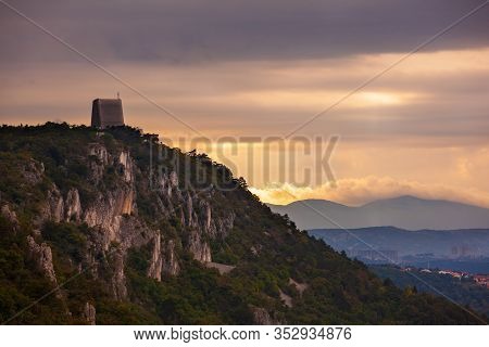 View Of The The Temple Of Monte Grisa,  Roman-catholic Church North Of The City Of Trieste, Located 