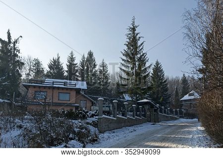 Vitosha Mountain, Bulgaria - January 08, 2011: Winter Panorama Of A Part Of Residential District In 