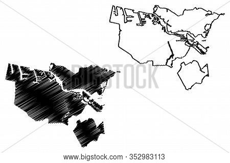 Amsterdam City (kingdom Of The Netherlands, Holland) Map Vector Illustration, Scribble Sketch City O