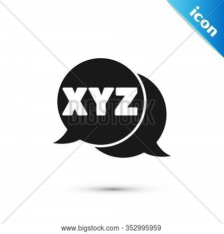 Grey Xyz Coordinate System Icon Isolated On White Background. Xyz Axis For Graph Statistics Display.