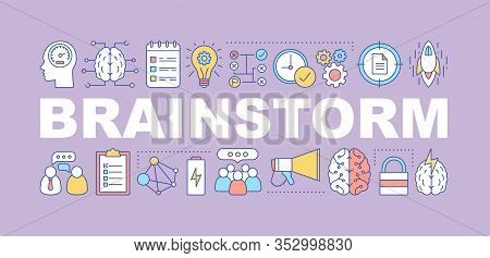 Brainstorm Word Concepts Banner. Thinking Process. Strategy Development. Isolated Lettering Typograp