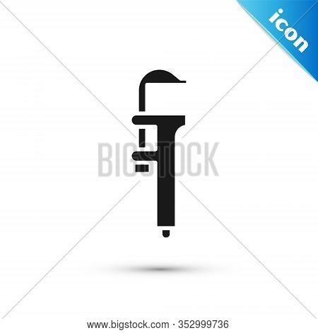 Grey Calliper Or Caliper And Scale Icon Isolated On White Background. Precision Measuring Tools. Vec