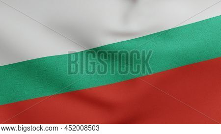 National Flag Of Bulgaria Waving 3d Render, Zname Na Balgariya Or Republic Of Bulgaria Flag Bulgaria