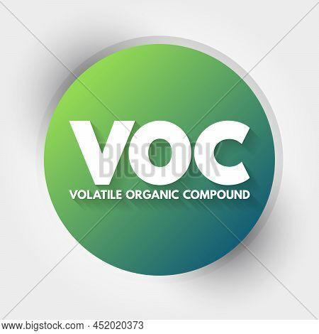 Voc - Volatile Organic Compound Acronym, Concept Background