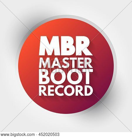 Mbr - Master Boot Record Acronym, Technology Concept Background