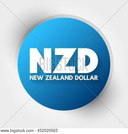 Nzd - New Zealand Dollar Acronym, Concept Background