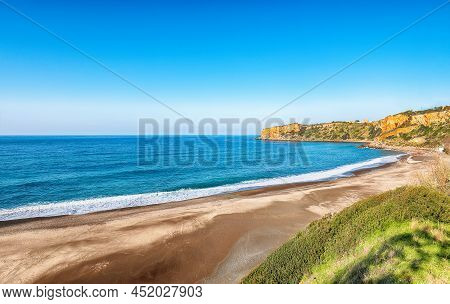Fantastic View Of Beach Torre Conca (cape Rais Gerbi). Sunny Scene. Location: Pollina. Tyrrhenian Se
