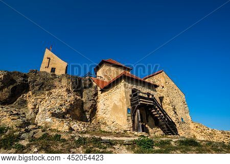 Famous Rupea Fortress In Transylvania, Romania. Rupea Citadel (cetatea Rupea)