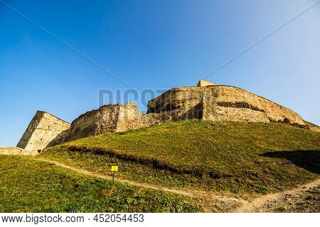 Famous Rupea Fortress In Transylvania, Romania. Rupea Citadel (cetatea Rupea)