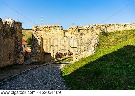 Famous Rupea Fortress In Transylvania, Romania. Rupea Citadel (cetatea Rupea)