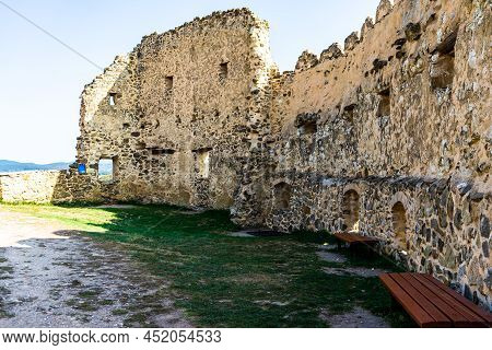 Famous Rupea Fortress In Transylvania, Romania. Rupea Citadel (cetatea Rupea)