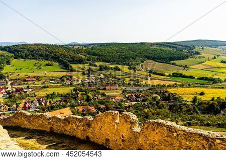 View From Rupea Fortress In Transylvania, Romania. Rupea Citadel (cetatea Rupea)