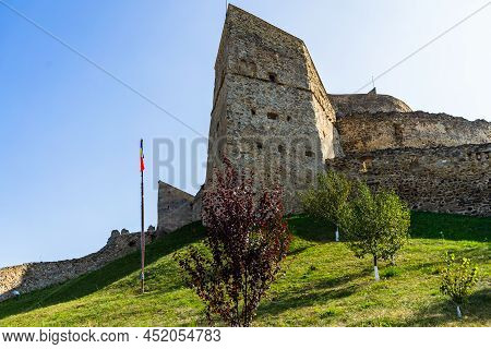 Famous Rupea Fortress In Transylvania, Romania. Rupea Citadel (cetatea Rupea)