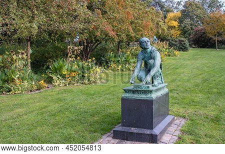 Copenhagen, Denmark. Oersted Park In The City Center. Tourism In Denmark.