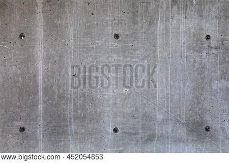 Grey Textured Concrete Wall. Industrial Design. Monolithic Slab Background.
