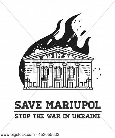 A Poster Calling For Stopping Russias Invasion Of Ukraine