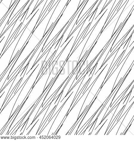 Zen Art Doodle Ornate Abstract Background. Hand Drawn Black And White Linear Hatching. Creative Zena