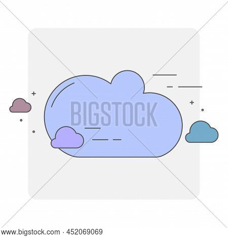 Abstract Cloud Cartoon For Promotion Design. Icon Set Cloud Weather. Cloud Network. Vector Illustrat