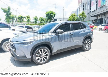 Bangkok, Thailand - April 1, 2022 : Toyota's Suv, The All-new Corolla Cross In Thailand With 1.8 Lit