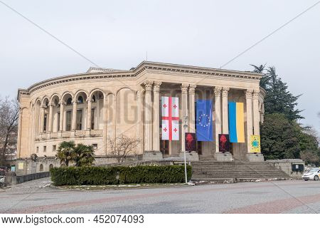 Kutaisi, Georgia - March 19, 2022: Vladimir Meskhishvili Theatre.
