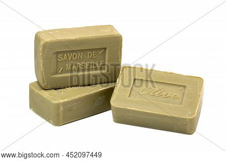 Marseille, France On December 10, 2020, Marseille Soap Natural, Multicolor Soaps Handmade With Organ