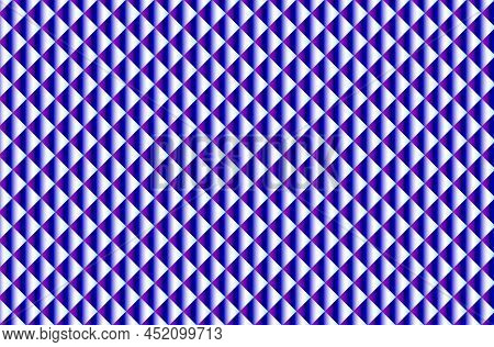 Blue Rhombus Pattern, Background Pattern With Little Blue Squares With Gradient, Mosaic Vector Backd