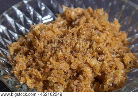 Close Up Of Dried Shrimp Paste On Bowl