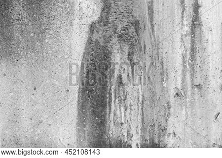 Old Dirty Concrete Grey Wall Weathered Surface Cement Chapped Abstract Obsolete Background Texture G