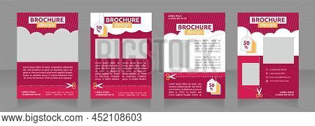 Effective Sales Promotion Blank Brochure Design. Marketing Tactic. Template Set With Copy Space For 