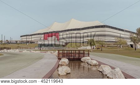 Al Khor, Qatar- March 03 2022:one Of The Venues Of Fifa Worldcup 2022, Al Bayt Stadium